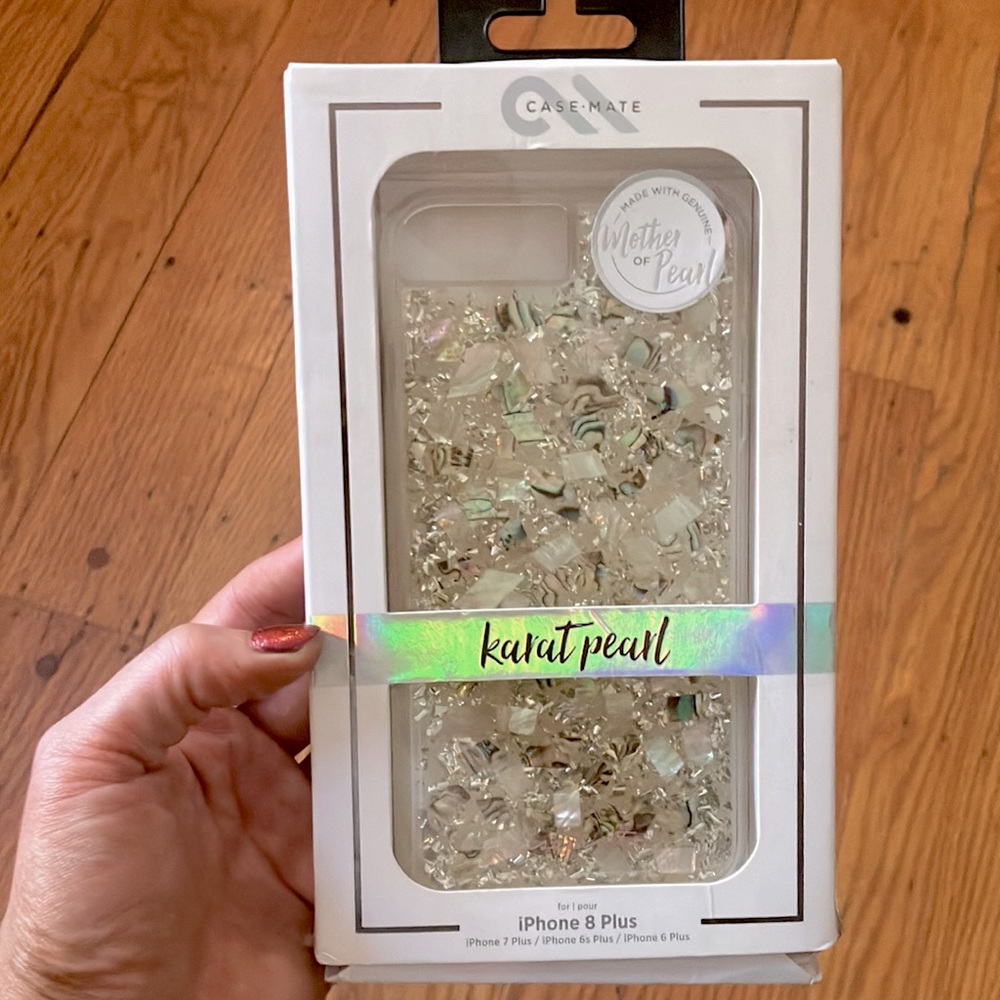 Mother of Pearl clear silver metallic CASEMATE iPhone 7+/8+ 6/6s Plus hard case